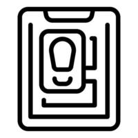 Digital id card being scanned for facial recognition access control vector