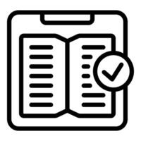 Digital checklist icon representing task management and completion vector