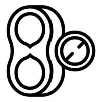 Professional rangefinder measuring distance for accurate targeting on white background vector