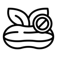 Peanut icon representing peanut allergy and intolerance warning vector