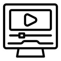 editing software displaying clip on computer screen with editing tools visible vector
