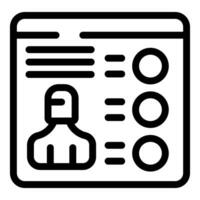Online survey showing businessman filling out customer satisfaction form with checkboxes vector