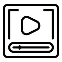 player interface displaying a play button and a progress bar for seamless playback control vector