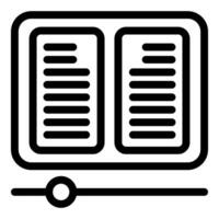 Simple black line art icon of air conditioner unit blowing cool air vector
