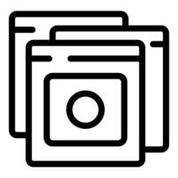 Browser windows stacked representing concept of multitasking vector