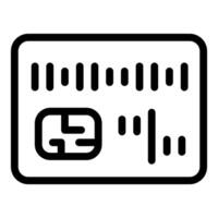 Credit card chip and magnetic stripe providing secure financial transactions vector