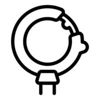 Icon of a magnetic resonance imaging scanner, emphasizing the circular shape of the device vector