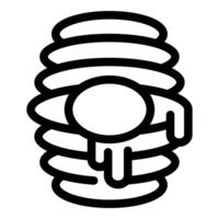 Honey dripping down a stack of honeycomb icon vector