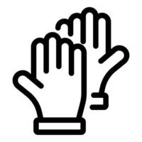 Simple black and white icon of two hands clapping vector