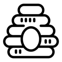 Data center server rack icon showing cloud computing and network infrastructure vector