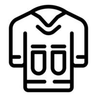 Icon of a winter jacket with a collar and pockets, protecting from cold weather vector