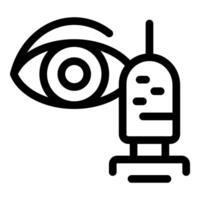 Eye scanner verifying identity using biometric recognition technology vector