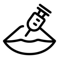 Syringe injecting filler into lips, enhancing volume and shape vector