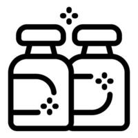 Two jars of sparkling cleaning product are being compared for effectiveness vector