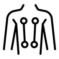 Acupuncture therapy using needles inserted into body for alternative healing and pain relief vector