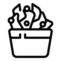 Toolbox icon with wrenches sticking out representing repair shop or handyman services vector