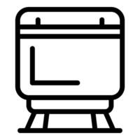 Train icon showing a public transportation subway or rail carriage vector