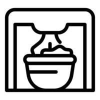 Electric mixer whisking dough in a bowl for baking a cake or cookies vector