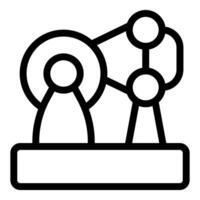 Businessman working on a mechanical computer generating ideas vector