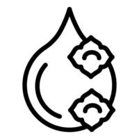 Water drop with two feminine hygiene products representing menstruation cycle vector