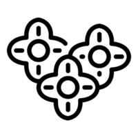 Three gears interlocking representing teamwork and collaboration in business vector