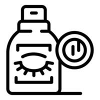 Eye drop bottle with two drops icon showing concept of eye care routine vector