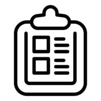 Clipboard with checklist icon representing task management and business planning vector
