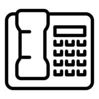 Office phone showing concept of communication using landline vector