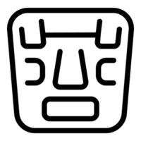 Digital bathroom scale displaying weight measuring device icon vector