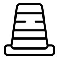 Traffic cone standing for road construction and diversion signalling vector