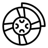 Magnetic tape reel open for recording music or sound effect vector