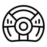 Steering wheel showing concept of driving simulator game vector