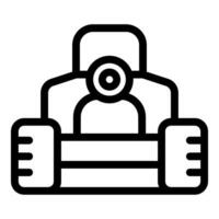 Autonomous driverless robotic vehicle icon showing self driving car technology vector