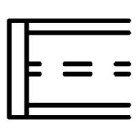 Black outline icon representing a server rack for data storage vector