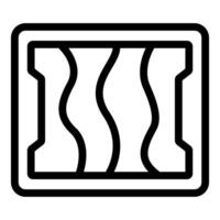 Simple icon of a fingerprint scanner using biometric data for identification vector