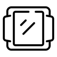 Smart watch displaying hour and minutes on bright screen vector