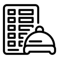 Hotel reception counter with bell providing room service with a smile vector