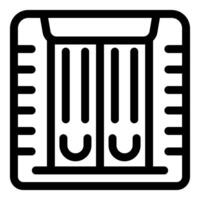 Server room icon showing big data storage and cloud computing vector