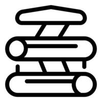 Industrial pipeline system connecting processing units vector