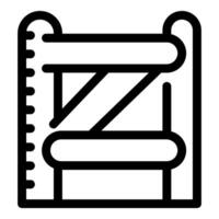 Baby changing station icon showing height measurement scale vector