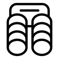 Binoculars icon representing birdwatching and observation vector