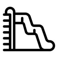 Playground slide with ladder providing fun and entertainment for children vector