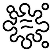 Abstract wavy shape connecting dots with lines creating modern logo vector