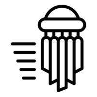 Wind chime blowing in the wind making soothing sound with its tubes vector