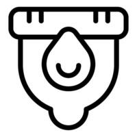 Menstrual cup with smiling drop of blood for feminine hygiene and health vector
