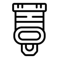 Urine sample container icon showing medical analysis result vector