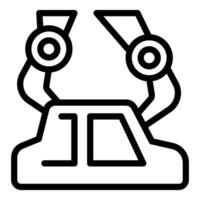 Industrial robot manipulator arm picking up object vector