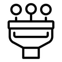 Smart farm sensor collecting data from plants growing system icon vector