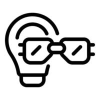 Lightbulb wearing protective eyewear symbolizing workplace safety and innovation vector