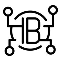 Bitcoin network connecting digital currency in global financial system vector
